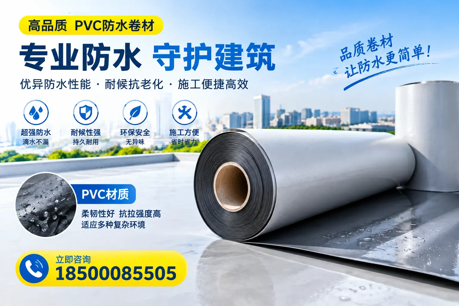PVC防水卷材的安全性分析,金昌居民需了解的知识
